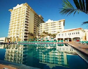 View from the ocean of the Plaza Resort and Spa Hotel