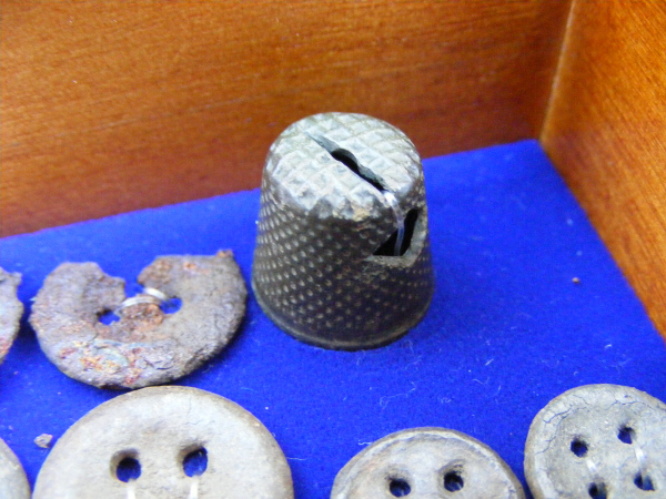 A modified/customized sewing thimble.