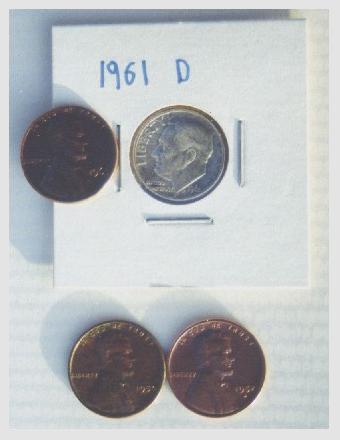 Coins found using 5 inch and 8 inch coils